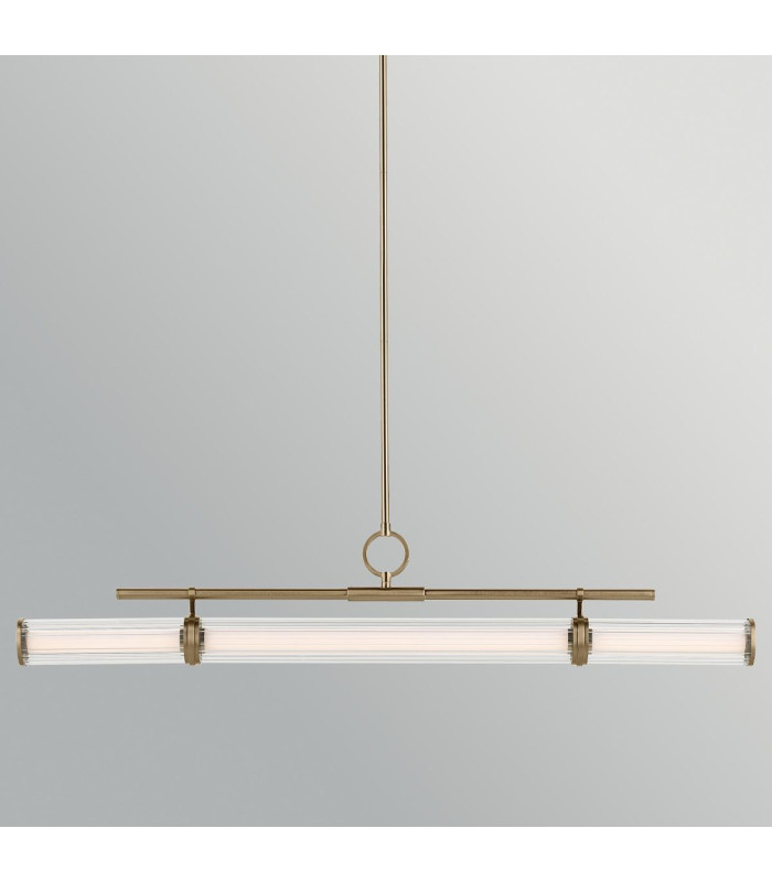 Riven Integrated LED Linear Pendant Light Champagne Bronze 2850K-7