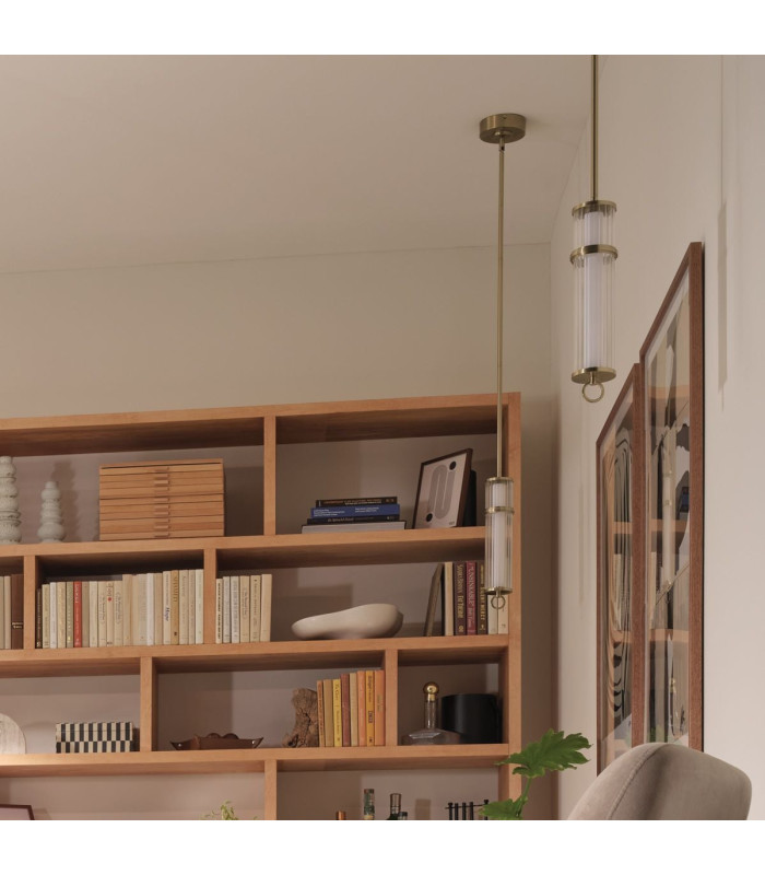 Riven Integrated LED Pendant Light Champagne Bronze 2860K-5