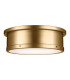 Serca Large Flush Ceiling Light Brushed Natural Brass-1