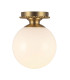 Otis Flush Ceiling Light Brushed Gold IP44-6
