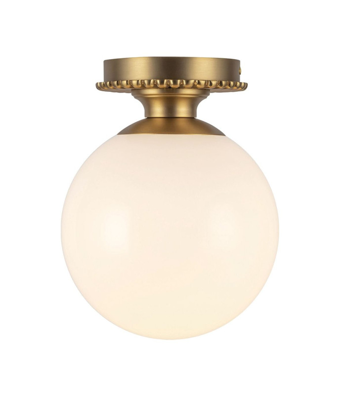 Otis Flush Ceiling Light Brushed Gold IP44-6