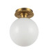 Otis Flush Ceiling Light Brushed Gold IP44-7