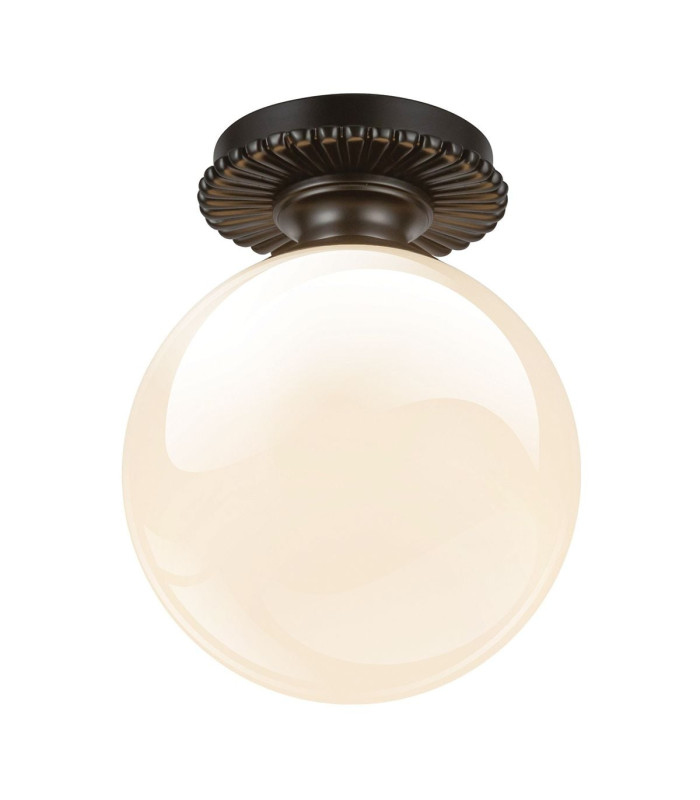 Otis Flush Ceiling Light Matte Black IP44-1