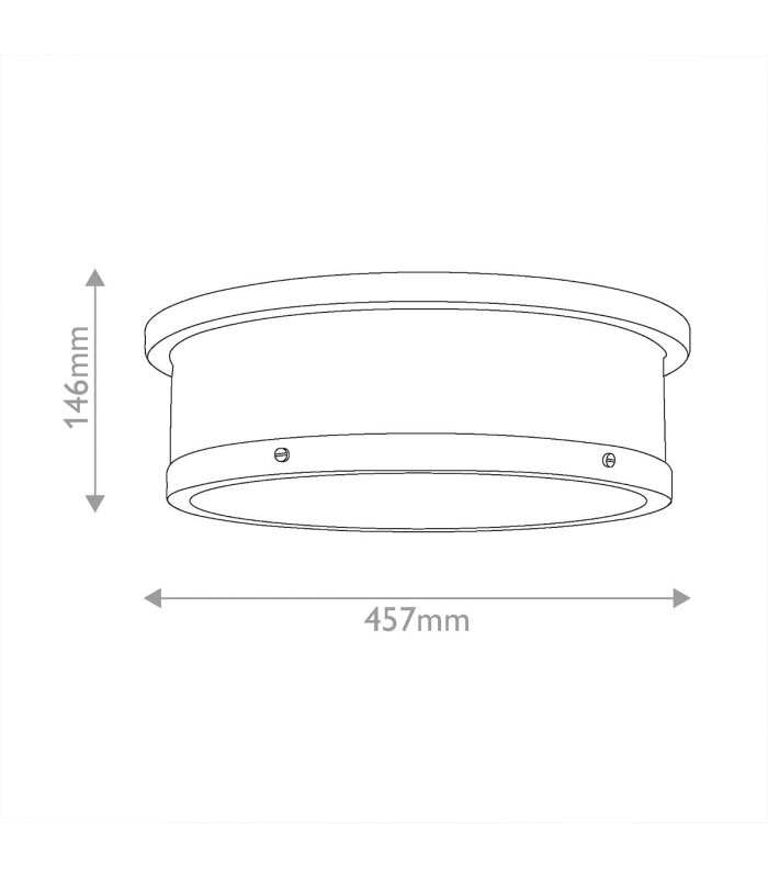 Serca Large Flush Ceiling Light Brushed Natural Brass-3