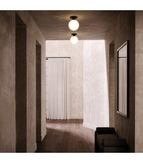 Otis Flush Ceiling Light Matte Black IP44-2