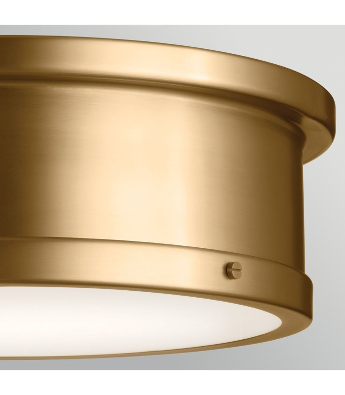 Serca Large Flush Ceiling Light Brushed Natural Brass-5