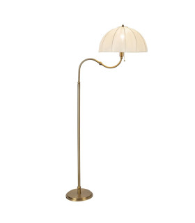 Crosby Floor Lamp Satin Cream & Brushed Gold-1