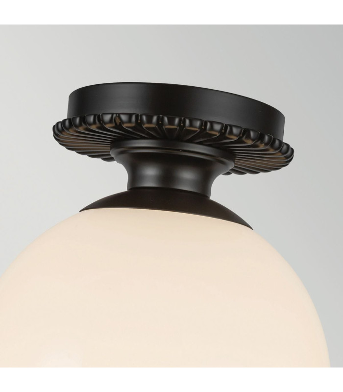 Otis Flush Ceiling Light Matte Black IP44-4