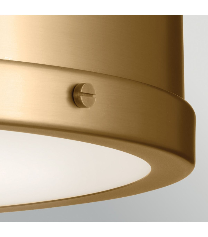 Serca Large Flush Ceiling Light Brushed Natural Brass-7