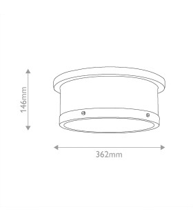 Serca Medium Flush Ceiling Light Brushed Natural Brass-2