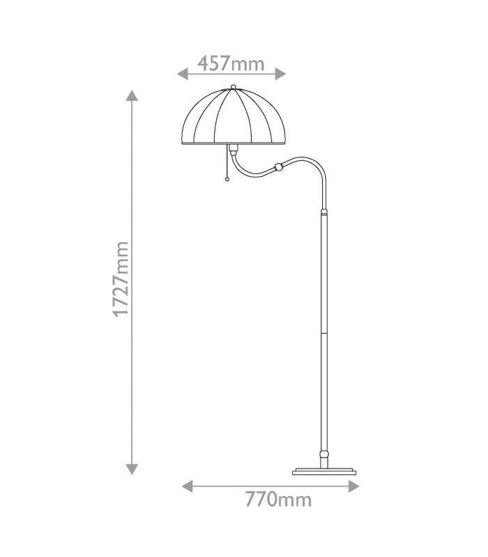 Crosby Floor Lamp Satin Cream & Brushed Gold-3