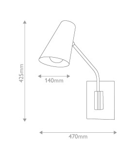 Bray Wall Light Laquered Brass-2