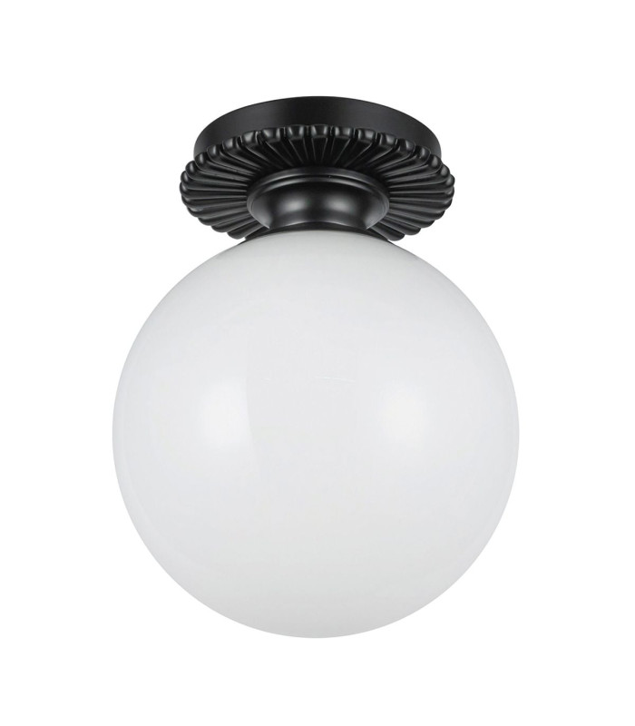 Otis Flush Ceiling Light Matte Black IP44-7