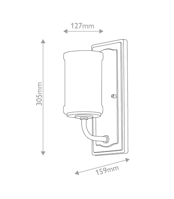 Vetivene Wall Light Black 3000K IP44-3