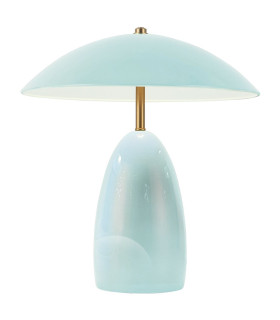 Poppy Integrated LED Medium Table Lamp Cerulean Light Blue 3000K-1