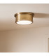 Serca Medium Flush Ceiling Light Brushed Natural Brass-5