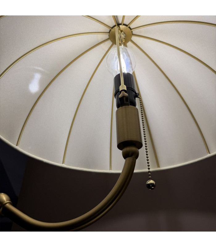 Crosby Floor Lamp Satin Cream & Brushed Gold-7