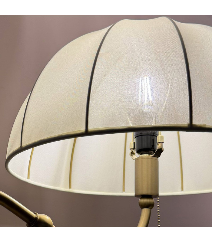 Crosby Floor Lamp Satin Cream & Brushed Gold-8