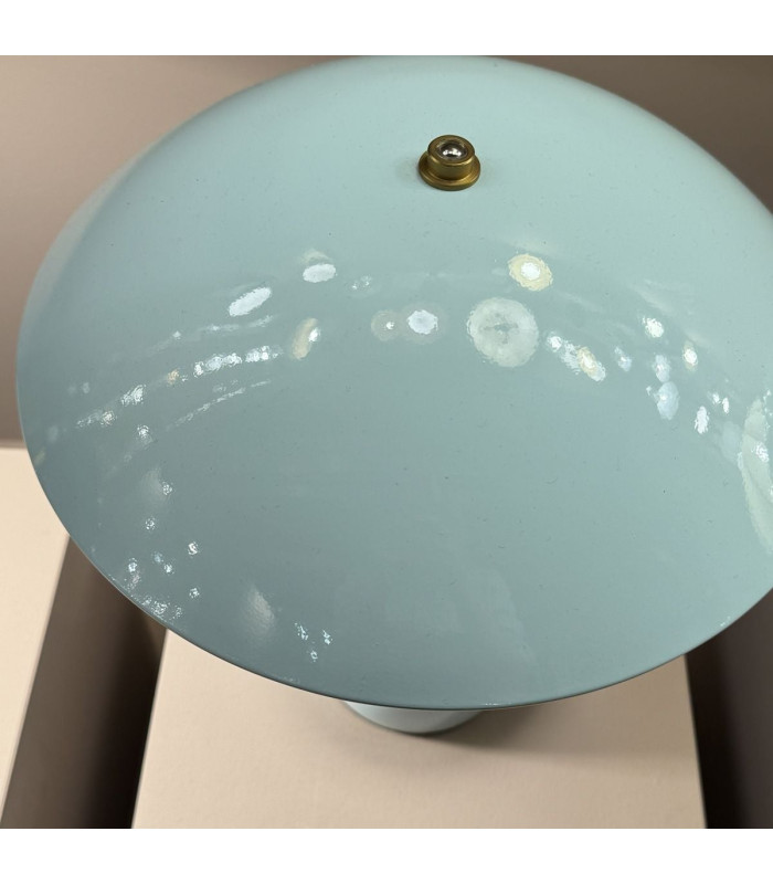 Poppy Integrated LED Medium Table Lamp Cerulean Light Blue 3000K-4