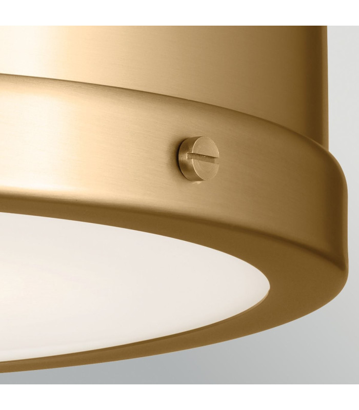 Serca Medium Flush Ceiling Light Brushed Natural Brass-8