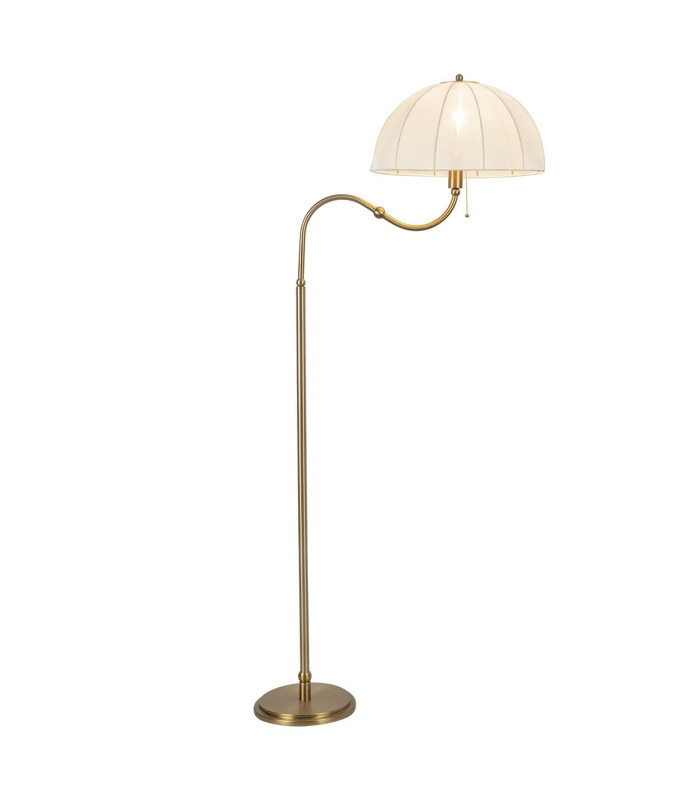 Crosby Floor Lamp Satin Cream & Brushed Gold-9