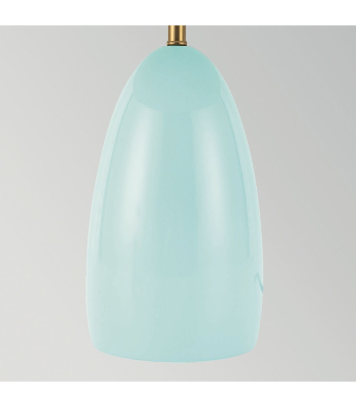 Poppy Integrated LED Medium Table Lamp Cerulean Light Blue 3000K-6