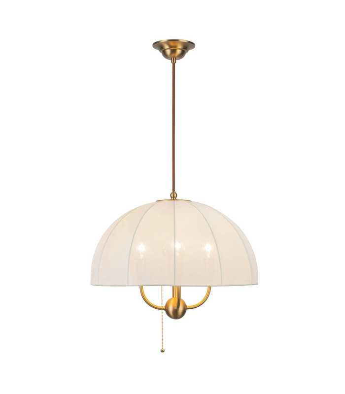 Crosby 4 Light Pendant Light Satin Cream & Brushed Gold-1