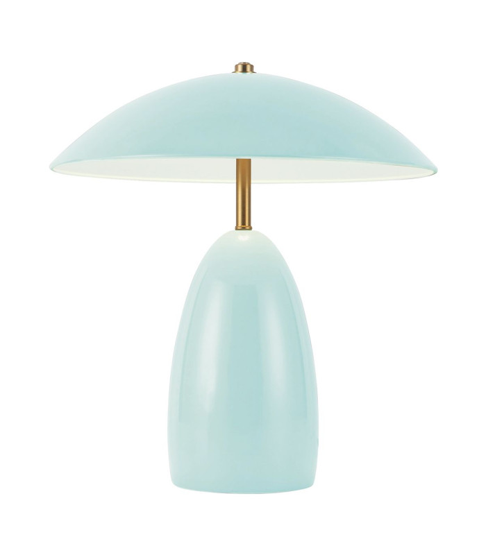 Poppy Integrated LED Medium Table Lamp Cerulean Light Blue 3000K-8