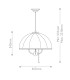 Crosby 4 Light Pendant Light Satin Cream & Brushed Gold-3