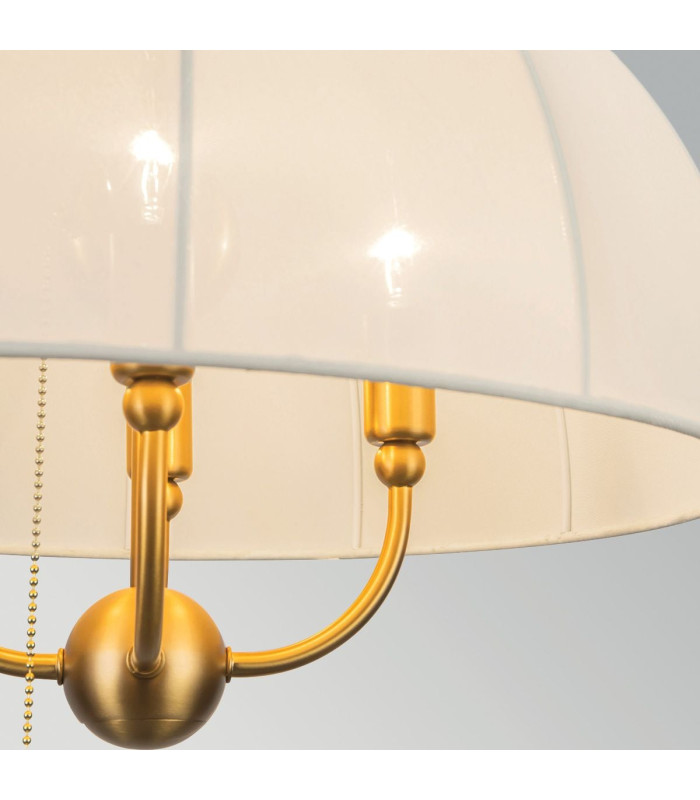 Crosby 4 Light Pendant Light Satin Cream & Brushed Gold-4