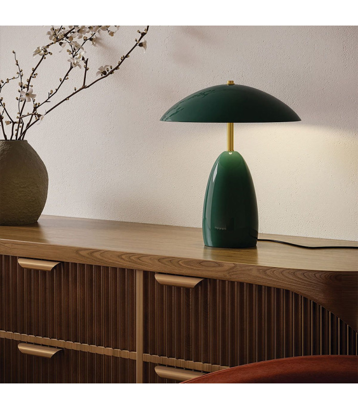 Poppy Integrated LED Medium Table Lamp Pine Green 3000K-2