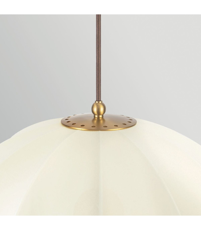 Crosby 4 Light Pendant Light Satin Cream & Brushed Gold-6