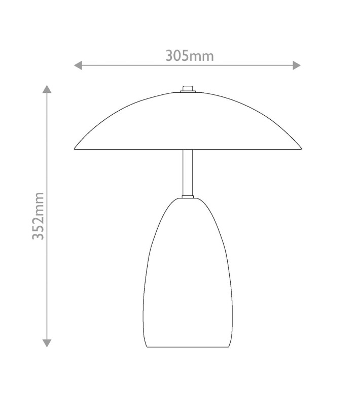 Poppy Integrated LED Medium Table Lamp Pine Green 3000K-3