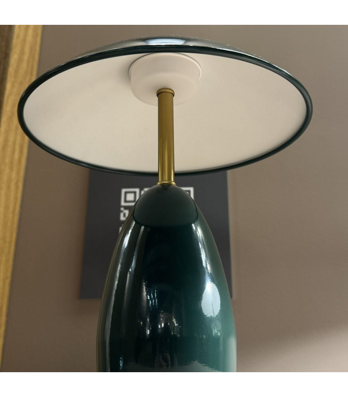 Poppy Integrated LED Medium Table Lamp Pine Green 3000K-4