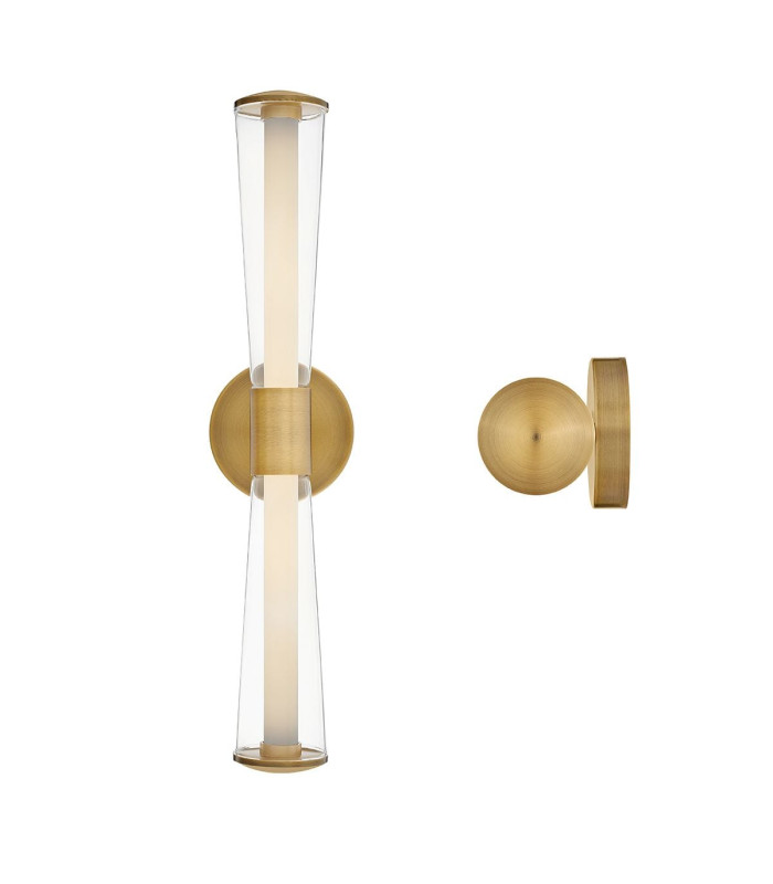 Elin Integrated LED Wall Light Lacquered Brass 3000K IP44-6
