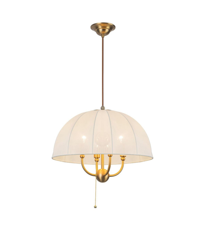 Crosby 4 Light Pendant Light Satin Cream & Brushed Gold-10