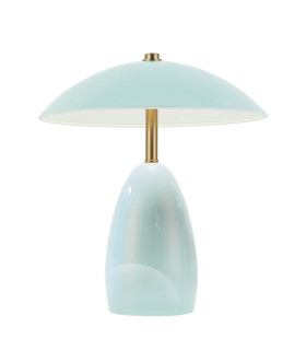 Poppy 12V Integrated LED Rechargeable Small Table Lamp Cerulean Light Blue 3000K-1