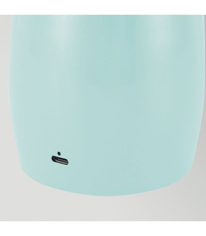 Poppy 12V Integrated LED Rechargeable Small Table Lamp Cerulean Light Blue 3000K-7