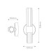 Georgette Small Integrated LED Wall Light Laquered Brass 3000K IP44-3