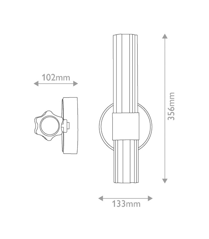 Georgette Small Integrated LED Wall Light Laquered Brass 3000K IP44-3