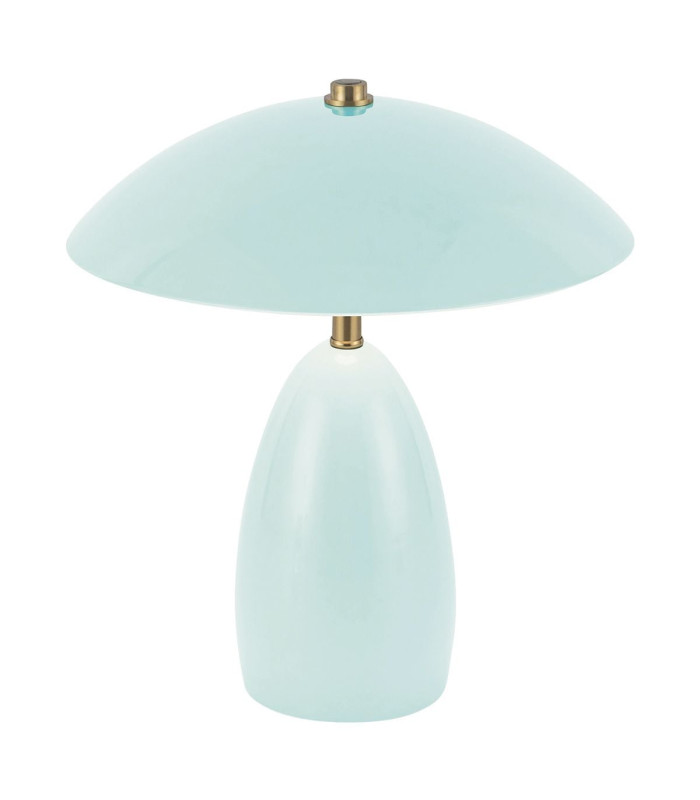Poppy 12V Integrated LED Rechargeable Small Table Lamp Cerulean Light Blue 3000K-8