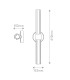 Georgette Medium Integrated LED Wall Light Laquered Brass 3000K IP44-2
