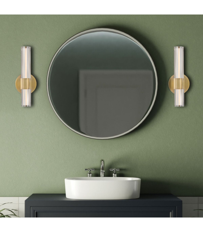Georgette Small Integrated LED Wall Light Laquered Brass 3000K IP44-4