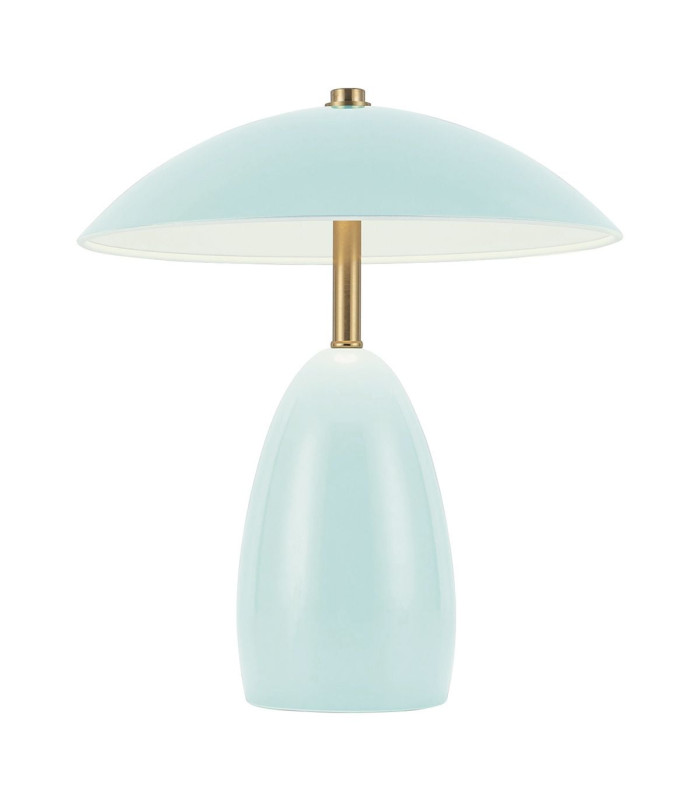 Poppy 12V Integrated LED Rechargeable Small Table Lamp Cerulean Light Blue 3000K-9
