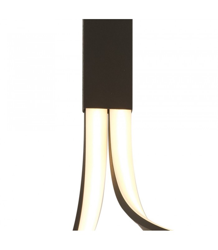 Semi Flush Ceiling Tall 40W LED 2800K, 3200lm, Dimmable Brown Oxide, Frosted Acrylic - 4