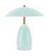 Poppy 12V Integrated LED Rechargeable Small Table Lamp Cerulean Light Blue 3000K-10