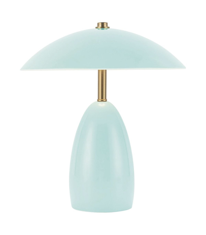 Poppy 12V Integrated LED Rechargeable Small Table Lamp Cerulean Light Blue 3000K-10