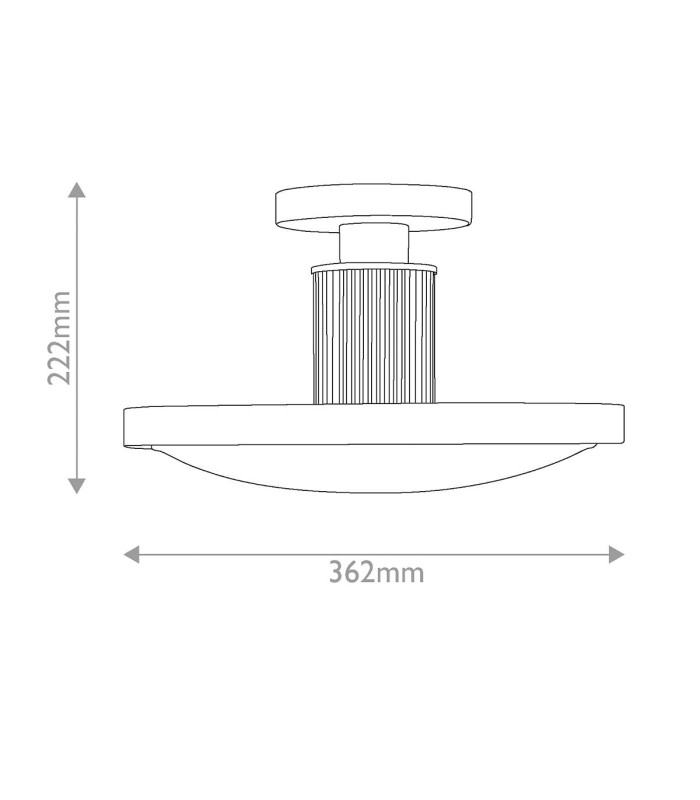 Kieran Integrated LED Semi-Flush Ceiling Light Black & Brass 2700K 3000K 3500K 4000K 5000K-3