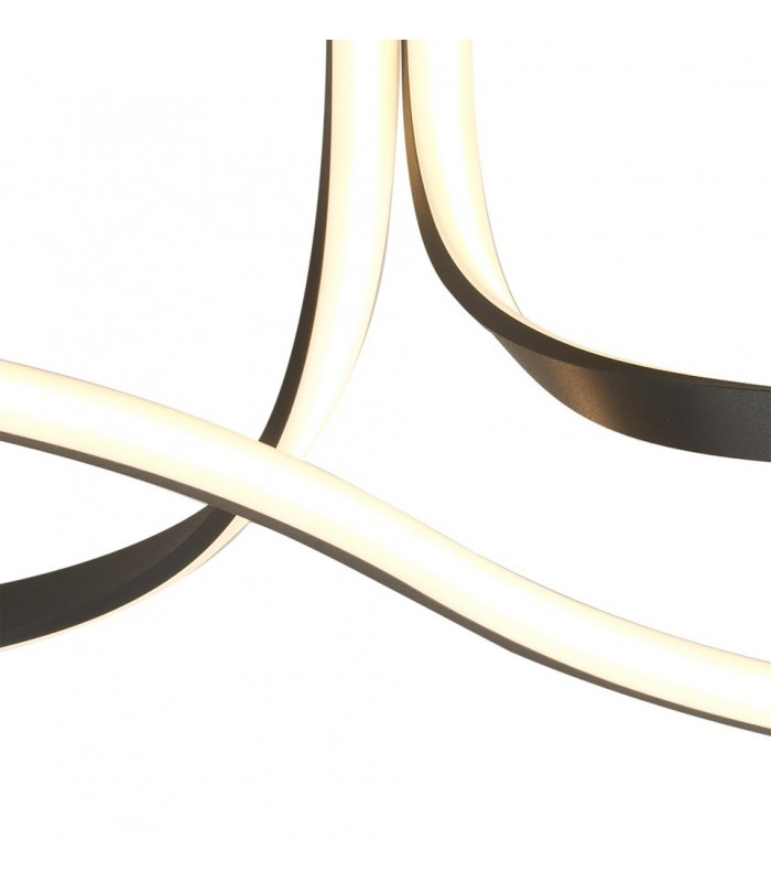 Semi Flush Ceiling Tall 40W LED 2800K, 3200lm, Dimmable Brown Oxide, Frosted Acrylic - 5