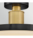 Kieran Integrated LED Semi-Flush Ceiling Light Black & Brass 2700K 3000K 3500K 4000K 5000K-4